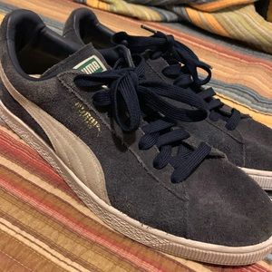 Navy Blue Suede Puma Classics